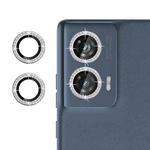 For Motorola Edge 50 Fusion 5G Klebol Individual Camera Lens Diamond Ring Protector(Silver)