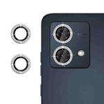 For Motorola Moto G84 5G Klebol Individual Camera Lens Diamond Ring Protector(Silver)