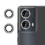 For Motorola Moto G85 5G Klebol Individual Camera Lens Diamond Ring Protector(Black)