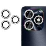 For Tecno Pop 8 Klebol Individual Camera Lens Diamond Ring Protector(Silver)