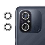 For Redmi 12C 4G Klebol Individual Camera Lens Diamond Ring Protector(Black)