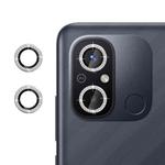 For Redmi 12C 4G Klebol Individual Camera Lens Diamond Ring Protector(Silver)