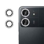 For Xiaomi Poco C65 Klebol Individual Camera Lens Diamond Ring Protector(Silver)