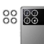 For Xiaomi Poco X6 Pro Klebol Individual Camera Lens Diamond Ring Protector(Black)