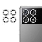 For Xiaomi Poco X6 Pro Klebol Individual Camera Lens Diamond Ring Protector(Silver)
