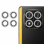 For Xiaomi Poco X7 Klebol Individual Camera Lens Diamond Ring Protector(Silver)