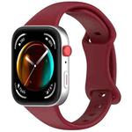 For Huawei Watch Fit 4 Slim Butterfly Buckle Silicone Watch Band(Wine Red)
