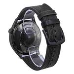 20mm Seven-Line Tri-Star Buckle Pull Up Leather Watch Band(Gray Black Thread)