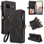 For Google Pixel 6 Pro Fantasy Multifunctional Zipper Wallet Leather Phone Case(Black)