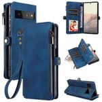 For Google Pixel 6 Pro Fantasy Multifunctional Zipper Wallet Leather Phone Case(Blue)
