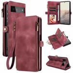 For Google Pixel 7 Fantasy Multifunctional Zipper Wallet Leather Phone Case(Purple)