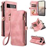 For Google Pixel 7 Fantasy Multifunctional Zipper Wallet Leather Phone Case(Pink)