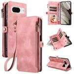 For Google Pixel 8 Fantasy Multifunctional Zipper Wallet Leather Phone Case(Pink)