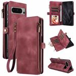 For Google Pixel 8 Pro Fantasy Multifunctional Zipper Wallet Leather Phone Case(Purple)