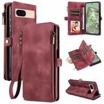 For Google Pixel 8a Fantasy Multifunctional Zipper Wallet Leather Phone Case(Purple)