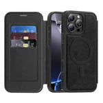 For iPhone 16 Pro Max Linton MagSafe Leather Phone Case(Black)