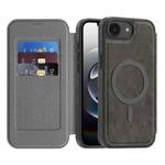 For iPhone 16e Linton MagSafe Leather Phone Case(Grey)