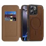 For iPhone 13 Pro Linton MagSafe Leather Phone Case(Coffee)