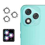 For Honor 400 Lite ENKAY Hat-Prince 9H Rear Camera Lens Aluminium Alloy Tempered Glass Film(Silver)