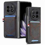 For OPPO Find N5 Denim Texture Leather Skin Phone Case with Card Slot(Black)