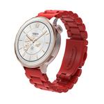 18mm Three Beads Plastic Watch Band(Red)