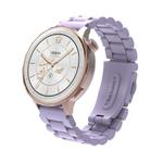 18mm Three Beads Plastic Watch Band(Light Purple)