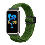 For Honor Band 9 / 10 Magnetic Buckle Nylon Braid Watch Band(Green)