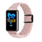 For Honor Band 9 / 10 Magnetic Buckle Nylon Braid Watch Band(Starlight Pink)