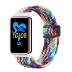 For Honor Band 9 / 10 Magnetic Buckle Nylon Braid Watch Band(Rainbow)