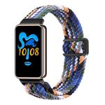For Honor Band 9 / 10 Magnetic Buckle Nylon Braid Watch Band(Denim Color)
