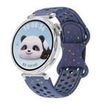 18mm Eco-Friendly Granular Colorful Dots Silicone Watch Band(Midnight Blue)