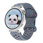 18mm Eco-Friendly Granular Colorful Dots Silicone Watch Band(Blue Gray)