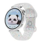 18mm Eco-Friendly Granular Colorful Dots Silicone Watch Band(Transparent)