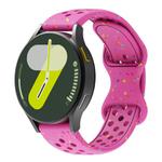 20mm Eco-Friendly Granular Colorful Dots Silicone Watch Band(Dark Pink)