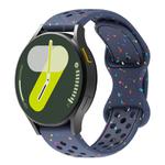 20mm Eco-Friendly Granular Colorful Dots Silicone Watch Band(Midnight Blue)