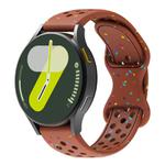 20mm Eco-Friendly Granular Colorful Dots Silicone Watch Band(Brown)