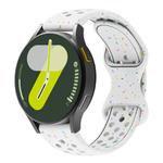 20mm Eco-Friendly Granular Colorful Dots Silicone Watch Band(White)