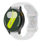 20mm Eco-Friendly Granular Colorful Dots Silicone Watch Band(Transparent)