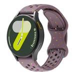 20mm Eco-Friendly Granular Colorful Dots Silicone Watch Band(Smoke Purple)