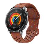 22mm Eco-Friendly Granular Colorful Dots Silicone Watch Band(Brown)