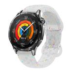 22mm Eco-Friendly Granular Colorful Dots Silicone Watch Band(Transparent)