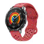 22mm Eco-Friendly Granular Colorful Dots Silicone Watch Band(Red)