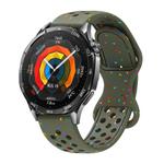 22mm Eco-Friendly Granular Colorful Dots Silicone Watch Band(Army Green)