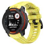 For Garmin Instinct 3 AMOLED / Solar 45mm Eco-Friendly Granular Colorful Dots Silicone Watch Band(Yellow)
