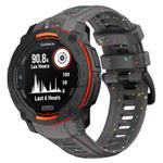 For Garmin Instinct 3 AMOLED / Solar 45mm Eco-Friendly Granular Colorful Dots Silicone Watch Band(Graphite Gray)