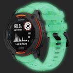 For Garmin Instinct 3 AMOLED / Solar 50mm Eco-Friendly Granular Colorful Dots Silicone Watch Band(Transparent Luminous)