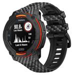 For Garmin Instinct 3 AMOLED / Solar 45mm Camouflage Printed Silicone Watch Band(Carbon Fiber Pattern)
