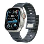 For Apple Watch 46mm / 49mm / 45mm / 44mm Norman Magnetic Silicone Watch Band(Midnight Color)