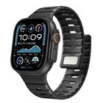 For Apple Watch 42mm / 41mm / 40mm / 38mm Norman Magnetic Silicone Watch Band(Black)