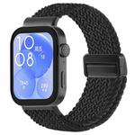 For Huawei Watch Fit 4 / Fit4 Pro / Fit3 Magnetic Buckle Loop Braid Watch Band(Black)